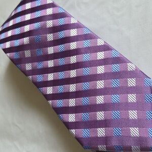 Dockers Silk Purple and Gray Checkered Neck Tie